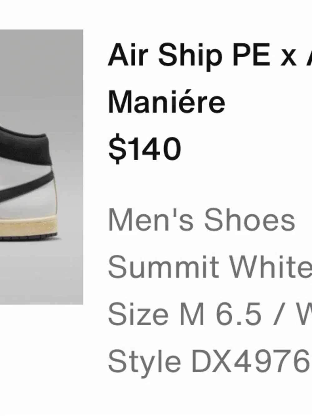 Nike Air Ship PE x A Ma Maniére high top